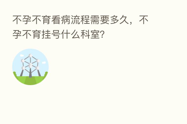 不孕不育看病流程需要多久,不孕不育挂号什么科室?