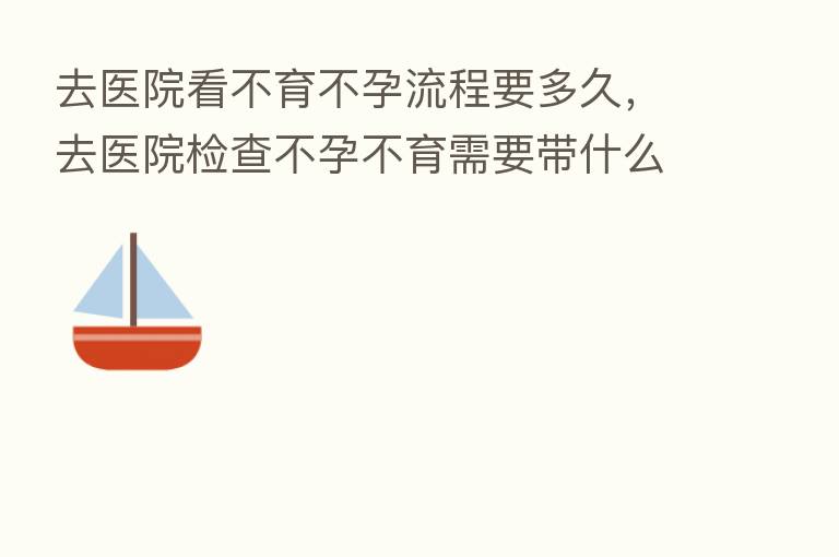 去医院看不育不孕流程要多久,去医院检查不孕不育需要带什么证件