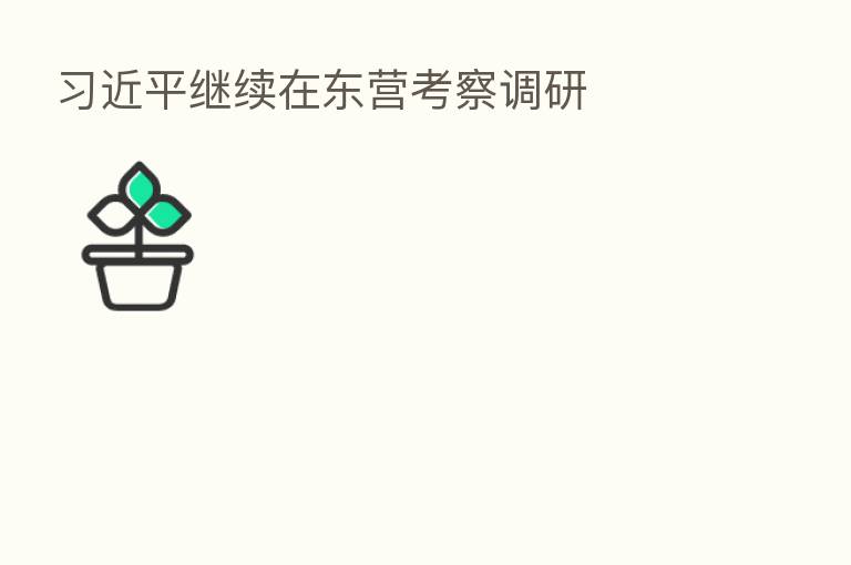 继续在东营考察调研
