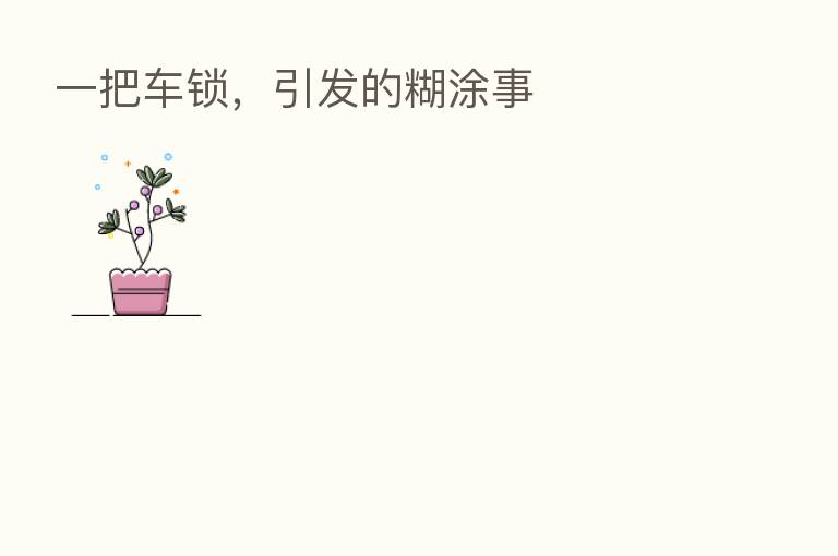 一把车锁,引发的糊涂事
