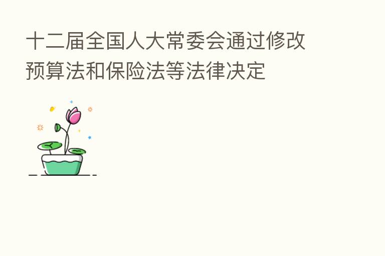 十二届全国人大常委会通过修改预算法和      法等法律决定