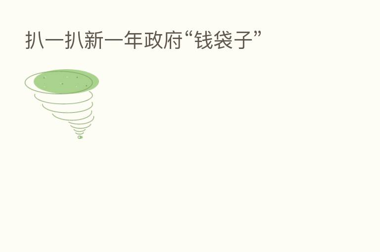 扒一扒新一年政府“前袋子”