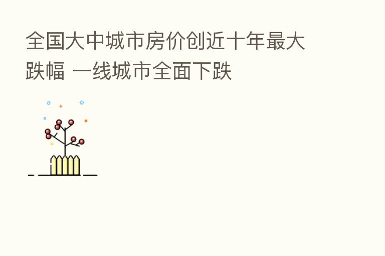 全国大中城市房价创近十年   大跌幅 一线城市全面下跌