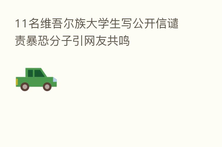 11名维吾尔族大学生写公开信谴责暴恐分子引网友共鸣