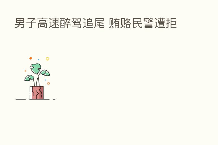 男子高速醉驾追尾 贿赂民警遭拒