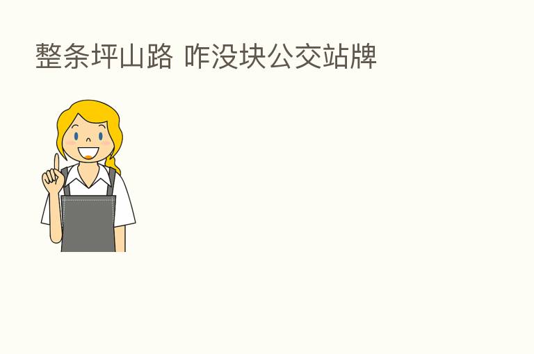整条坪山路 咋没块公交站牌