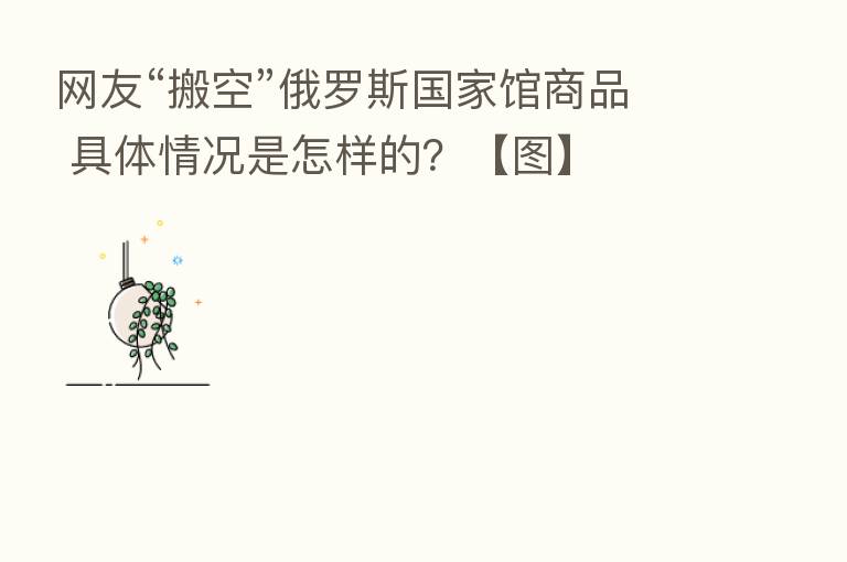 网友“搬空”俄罗斯国家馆商品 具体情况是怎样的?【图】