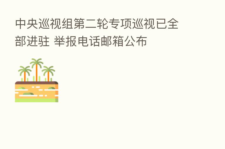 中央巡视组 二轮专项巡视已全部进驻 举报电话邮箱公布