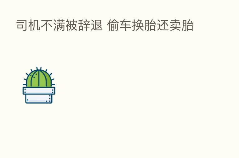 司机不满被辞退 偷车换胎还卖胎