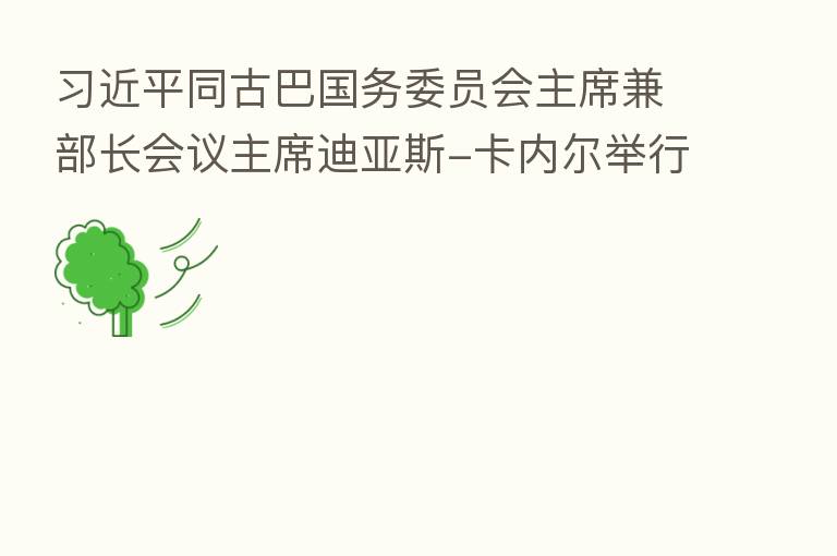 同古巴国务委员会主席兼部长会议主席迪亚斯-卡内尔举行会谈