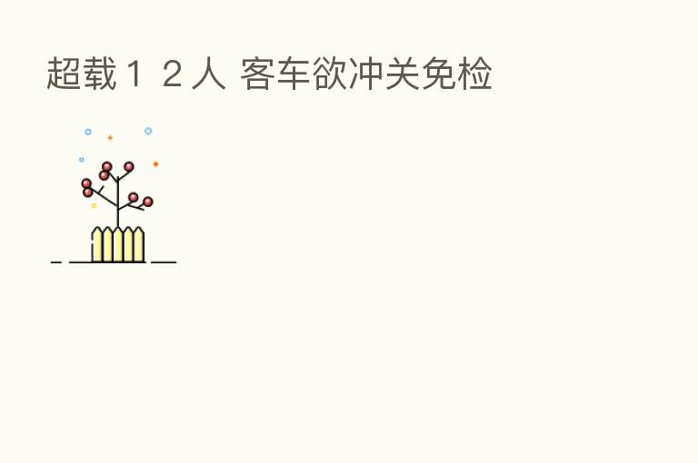 超载12人 客车欲冲关免检