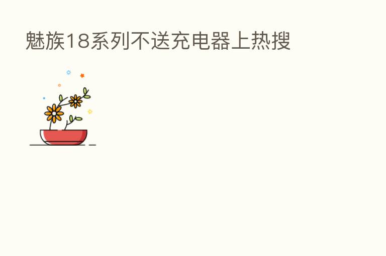 魅族18系列不送充电器上热搜