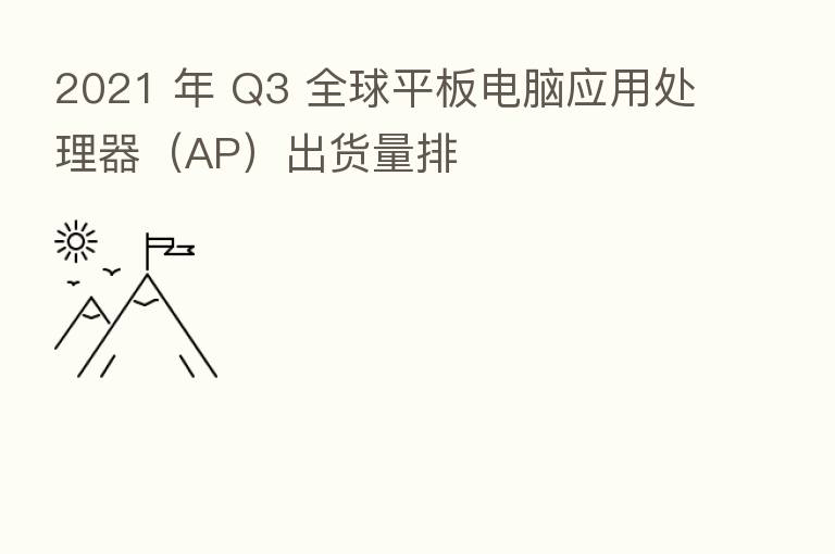 2021 年 Q3 全球平板电脑应用处理器(AP)出货量排
