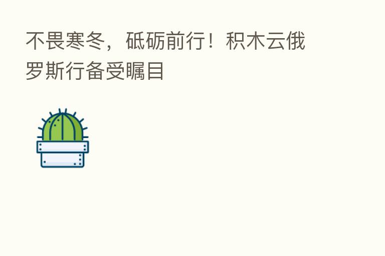 不畏寒冬，砥砺前行！积木云俄罗斯行备受瞩目