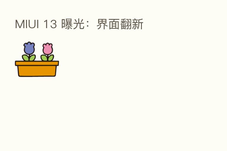 MIUI 13 曝光：界面翻新