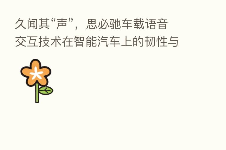 久闻其“声”，思必驰车载语音交互技术在智能汽车上的韧性与潜力