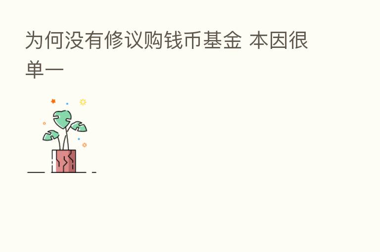 为何没有修议购前币基金 本因很单一