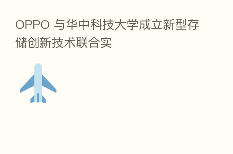 OPPO 与华中科技大学成立新型存储创新技术联合实