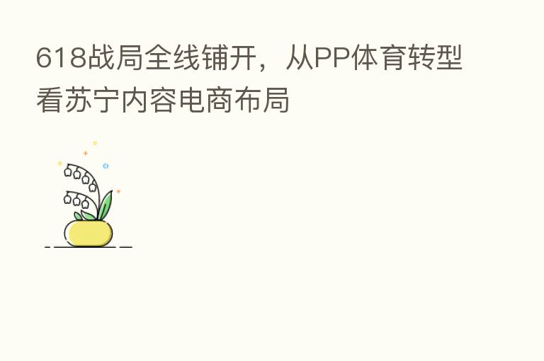 618战局全线铺开,从PP体育转型看苏宁内容电商布局