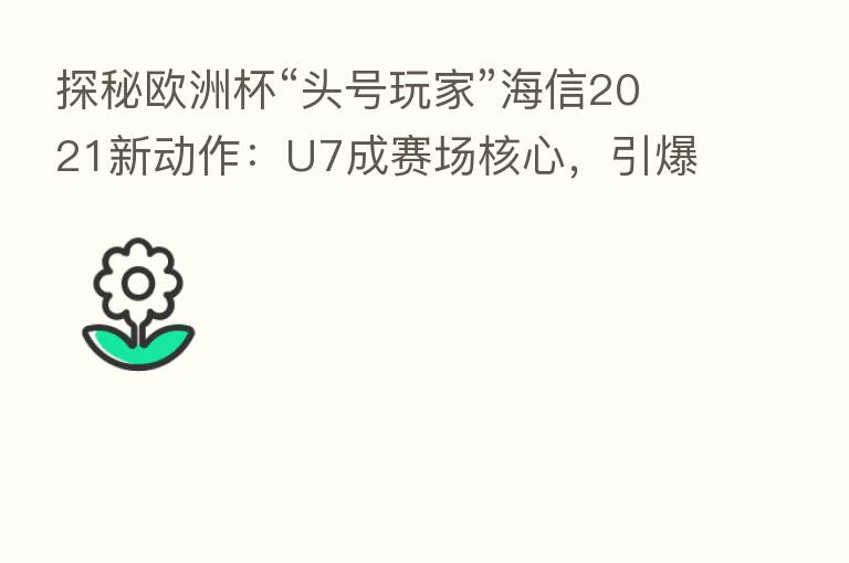 探秘欧洲杯“头号玩家”海信2021新动作：U7成赛场核心，引爆电视画质巅峰