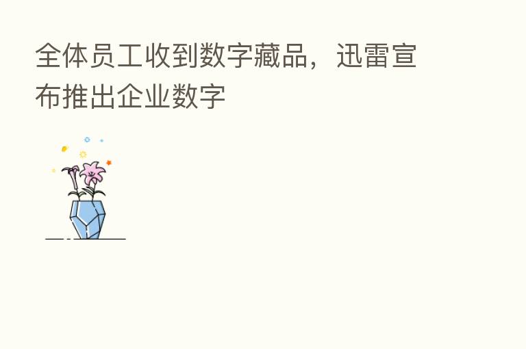 全体员工收到数字藏品，迅雷宣布推出企业数字