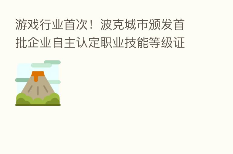 游戏行业首次！波克城市颁发首批企业自主认定职业技能等级证书