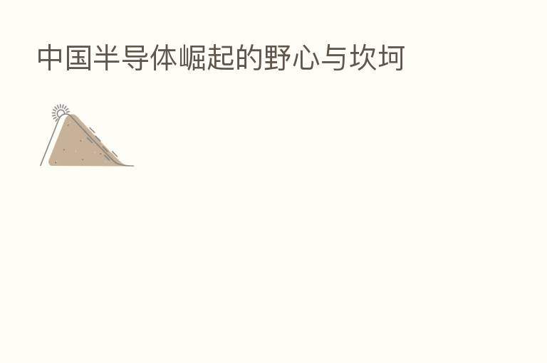 中国半导体崛起的野心与坎坷