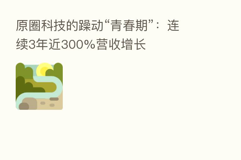 原圈科技的躁动“青春期”:连续3年近300%营收增长