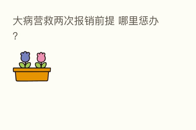 大病营救两次报销前提 哪里惩办？