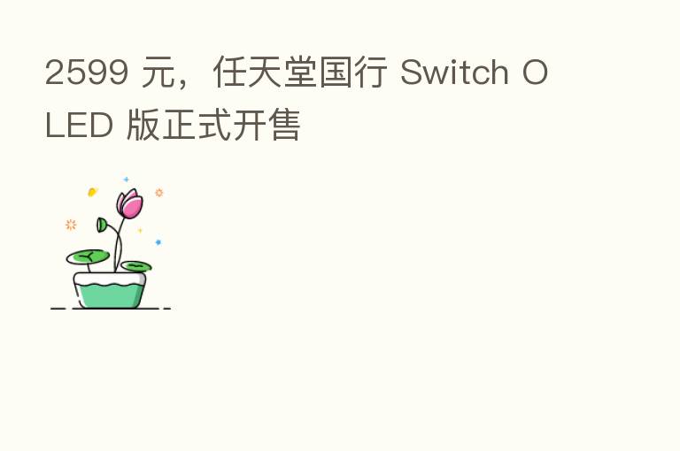 2599 元，任天堂国行 Switch OLED 版正式开售