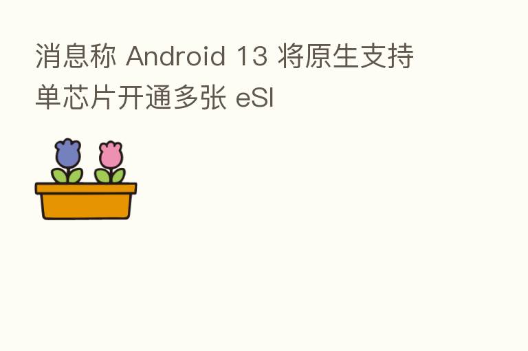 消息称 Android 13 将原生支持单芯片开通多张 eSI