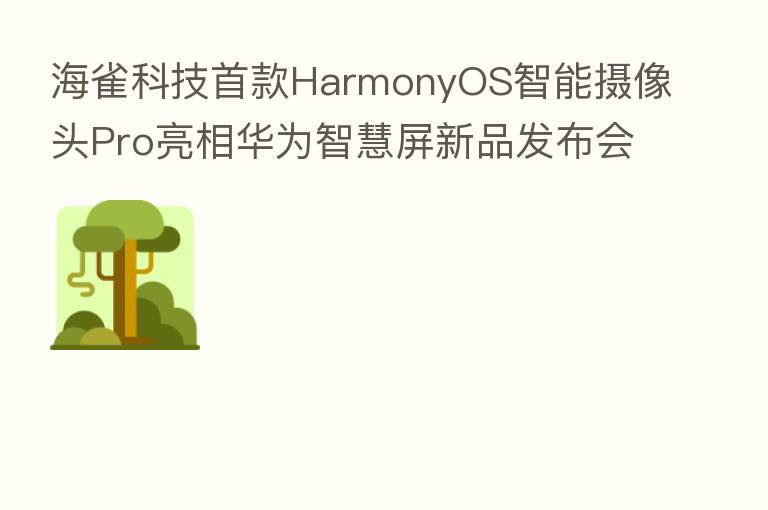 海雀科技首款HarmonyOS智能摄像头Pro亮相华为智慧屏新品发布会