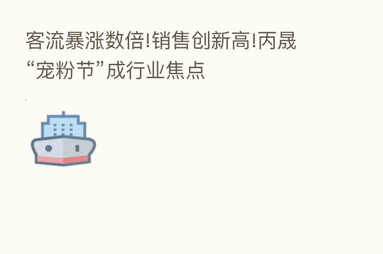 客流暴涨数倍!销售创新高!丙晟“宠粉节”成行业焦点