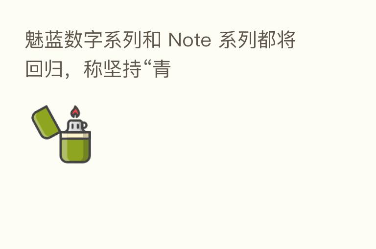 魅蓝数字系列和 Note 系列都将回归，称坚持“青