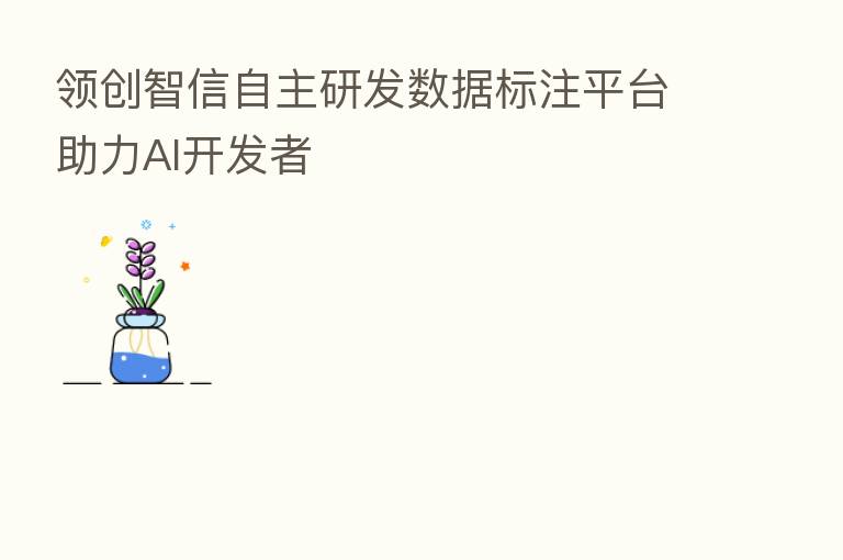 领创智信自主研发数据标注平台助力AI开发者