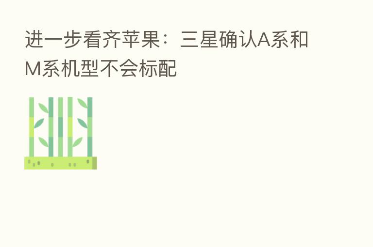 进一步看齐苹果:三星确认A系和M系机型不会标配