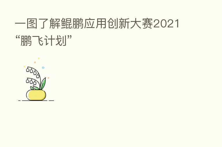 一图了解鲲鹏应用创新大赛2021“鹏飞计划”