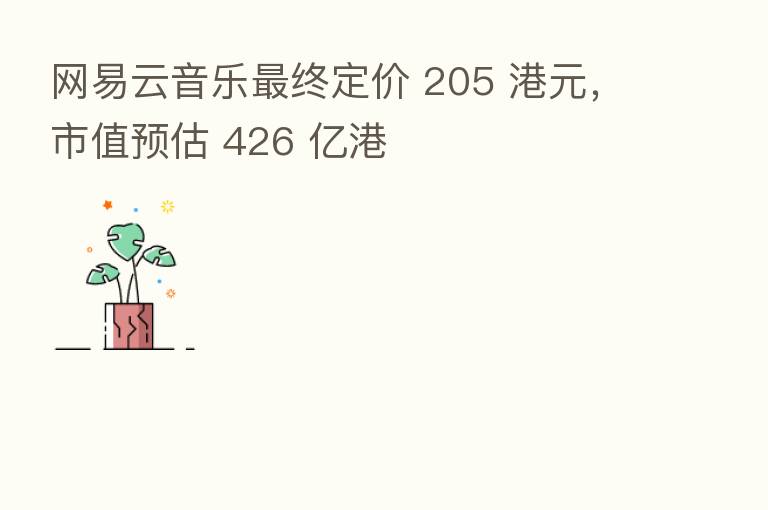 网易云音乐   终定价 205 港元，市值预估 426 亿港