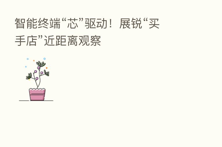 智能终端“芯”驱动！展锐“买手店”近距离观察