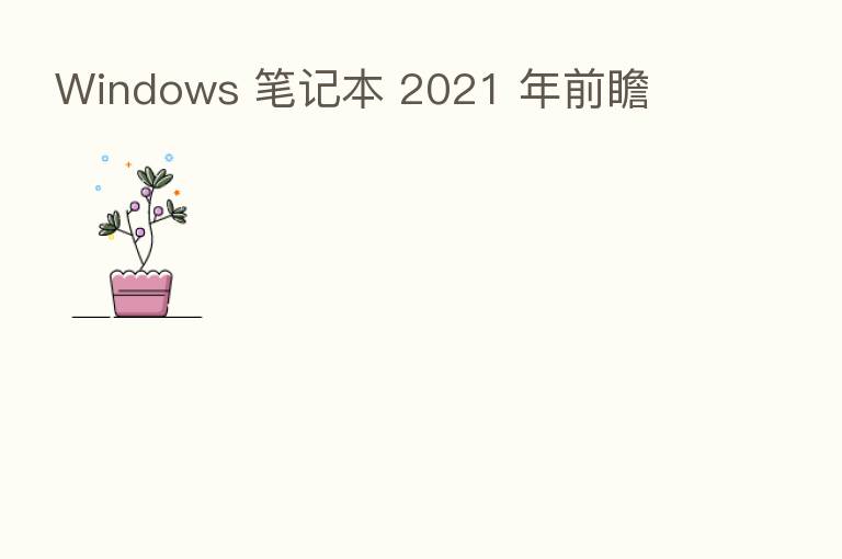Windows 笔记本 2021 年前瞻