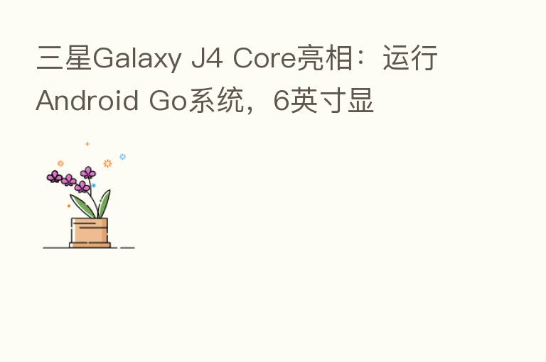 三星Galaxy J4 Core亮相：运行Android Go系统，6英寸显