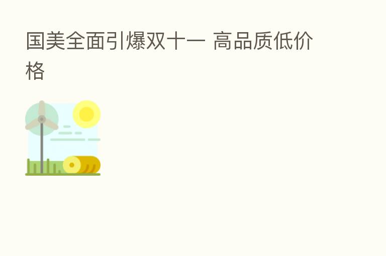 国美全面引爆双十一 高品质低价格