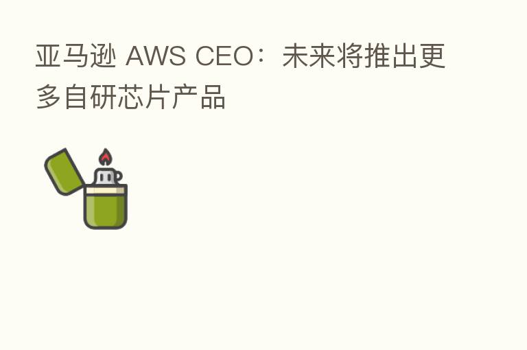 亚马逊 AWS CEO：未来将推出更多自研芯片产品
