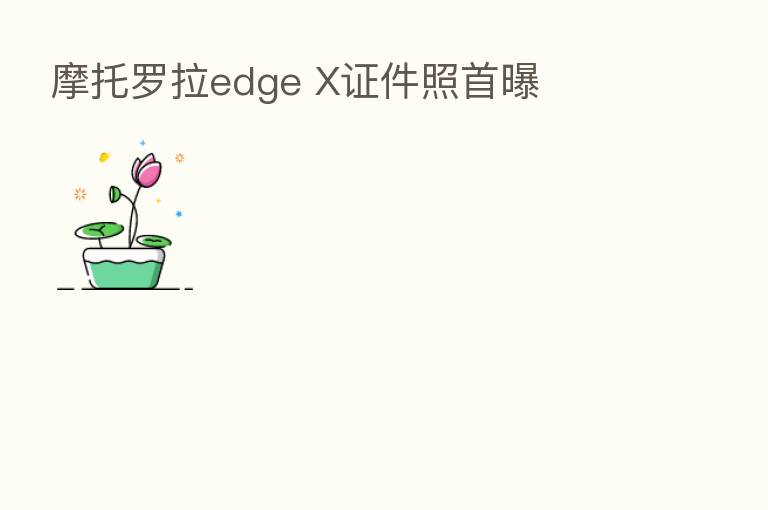 摩托罗拉edge X证件照首曝