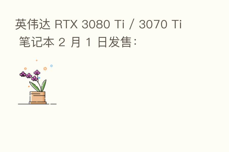英伟达 RTX 3080 Ti / 3070 Ti 笔记本 2 月 1 日发售: