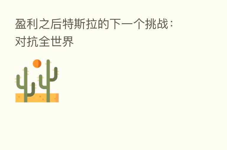 盈利之后特斯拉的下一个挑战:对抗全世界