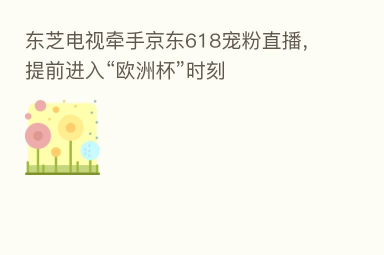 东芝电视牵手京东618宠粉直播，提前进入“欧洲杯”时刻