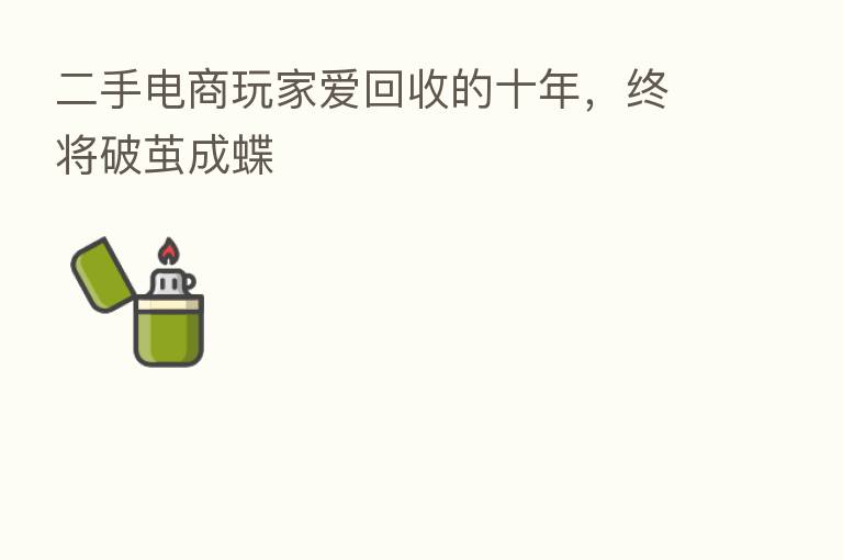 二手电商玩家爱回收的十年,终将破茧成蝶