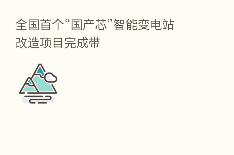 全国首个“国产芯”智能变电站改造项目完成带