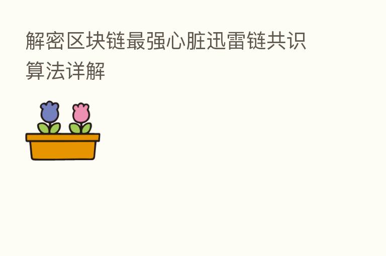 解密区块链 强心脏迅雷链共识算法详解